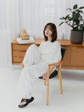 Floral Embroidered Wide Leg Salopette