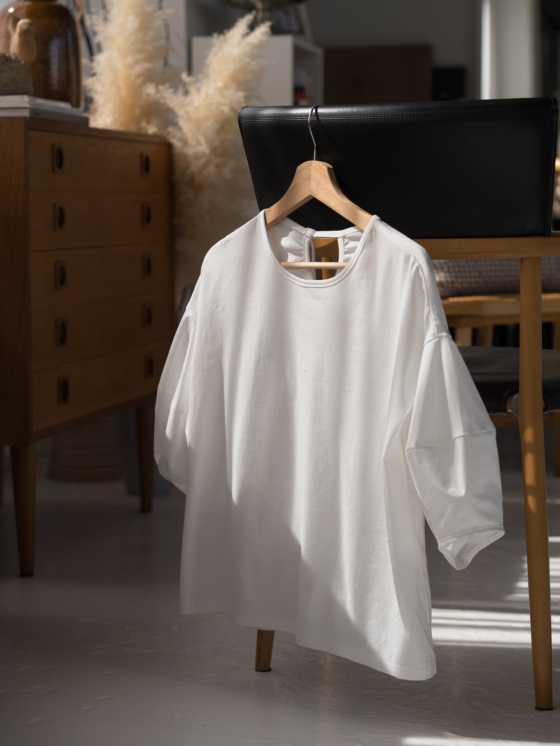 Back Tie Balloon Sleeve Tee