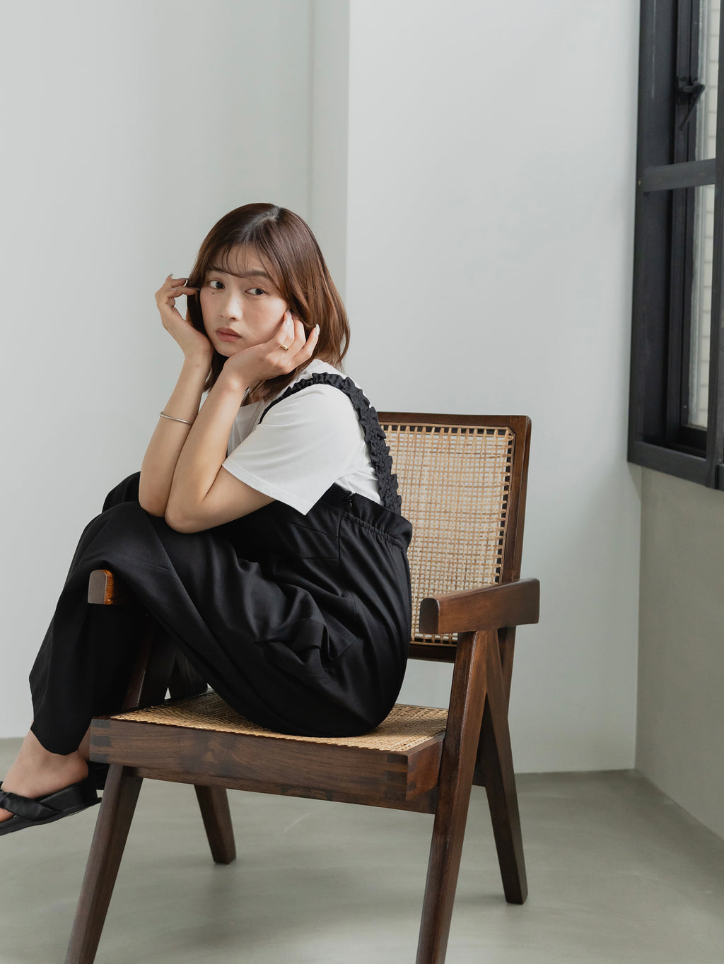 Frill Strap Wide Leg Salopette