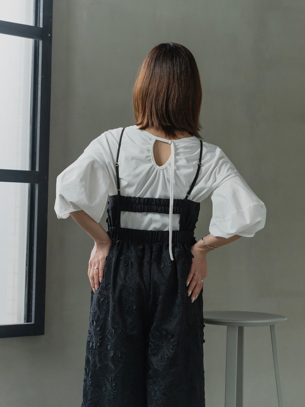 Floral Embroidered Wide Leg Salopette