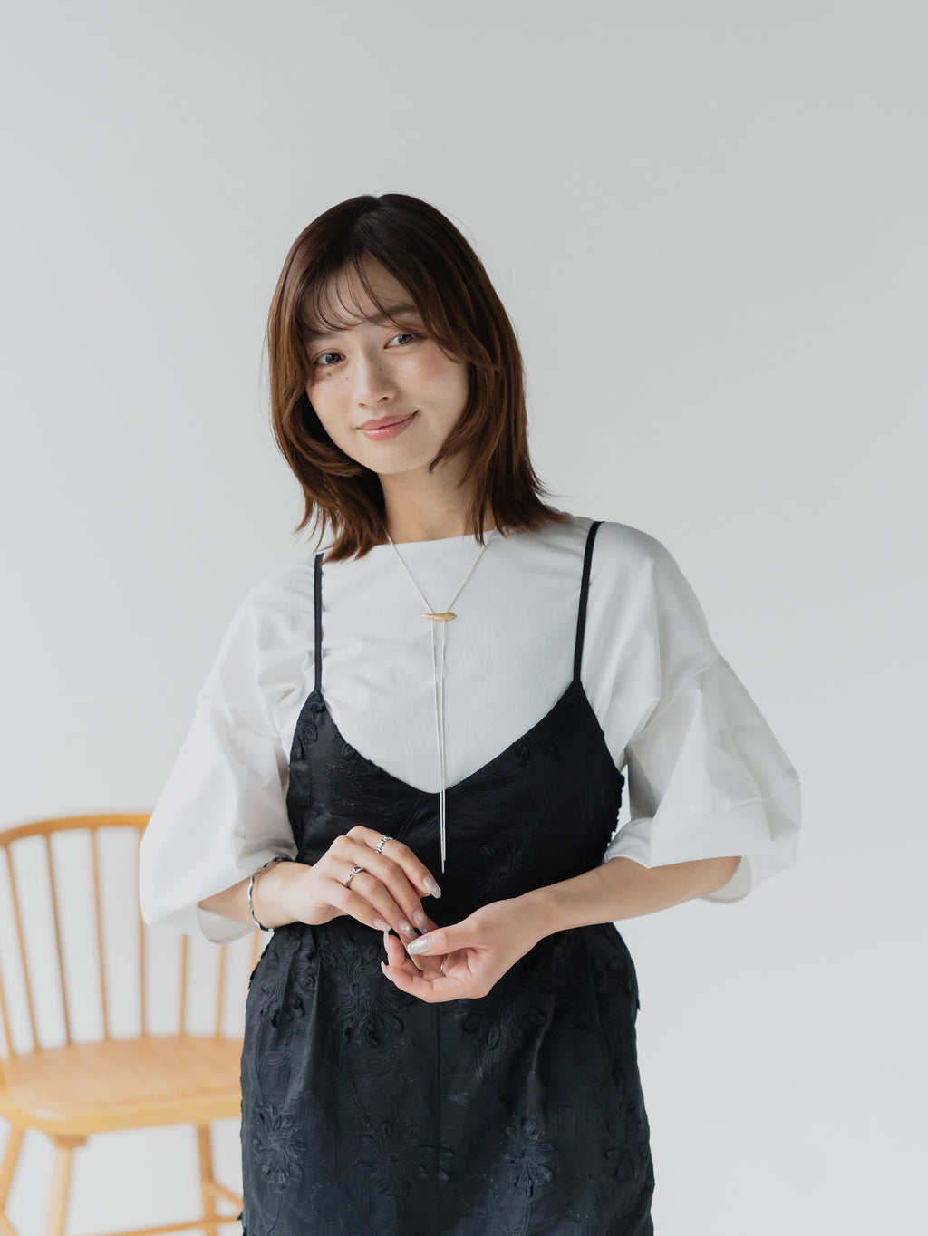 Back Tie Balloon Sleeve Tee