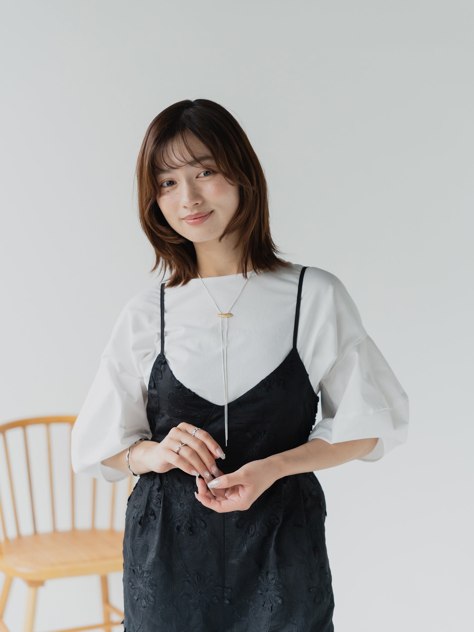 Back Tie Balloon Sleeve Tee