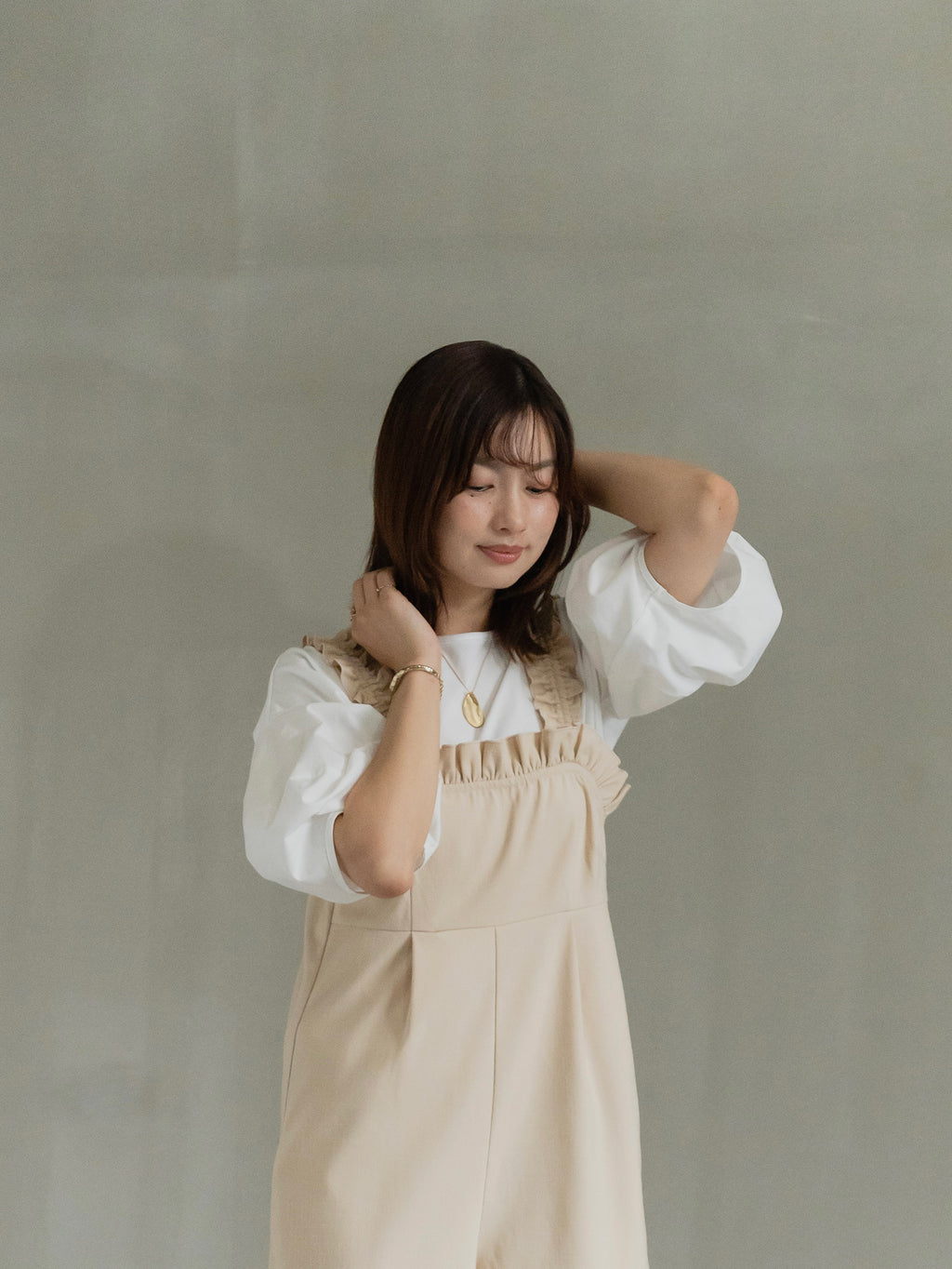 Back Tie Balloon Sleeve Tee