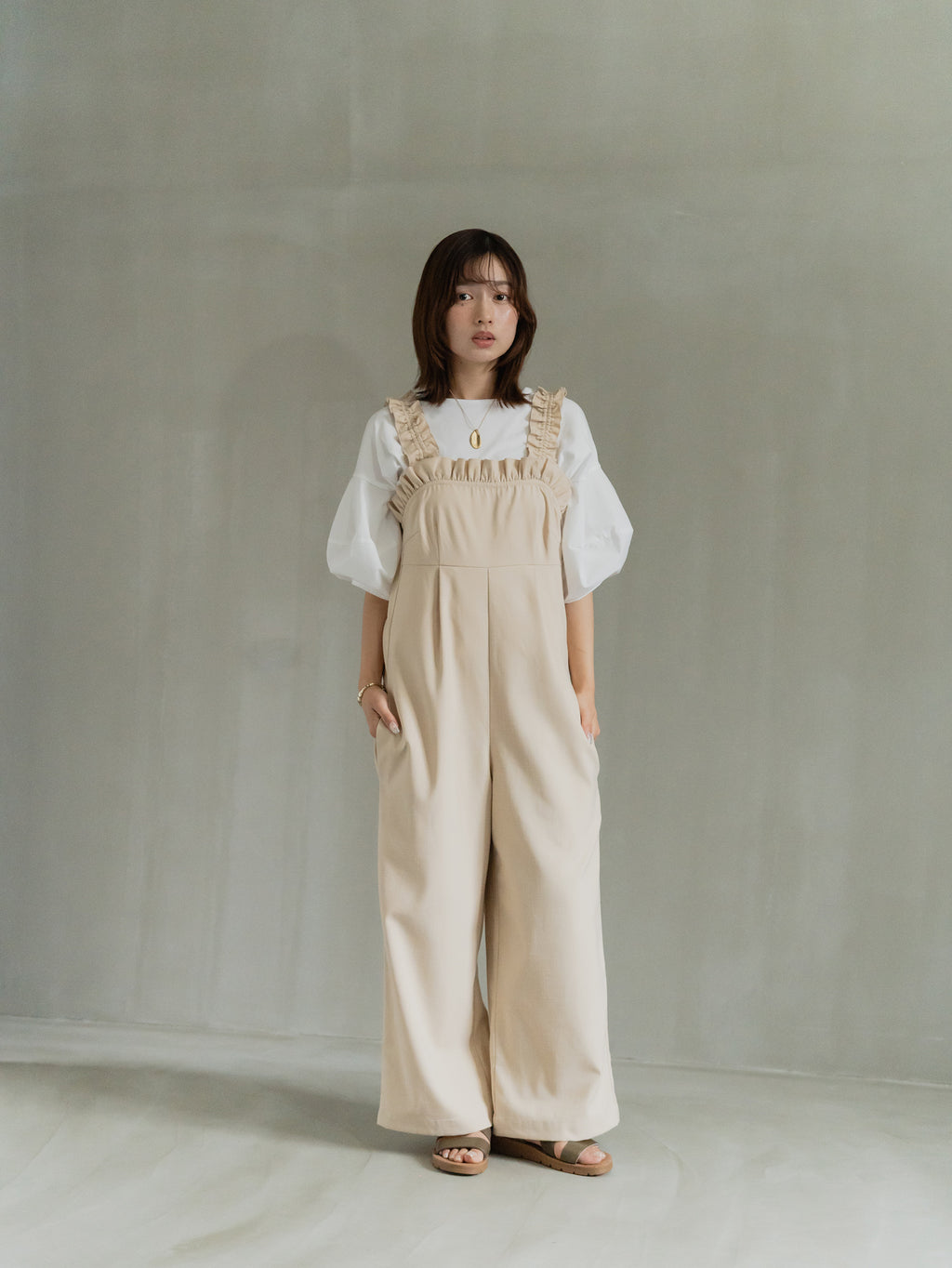 Back Tie Balloon Sleeve Tee