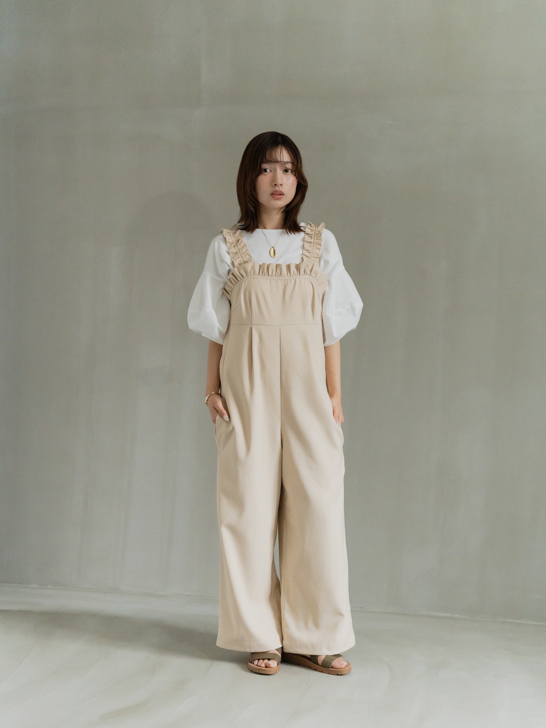 Back Tie Balloon Sleeve Tee