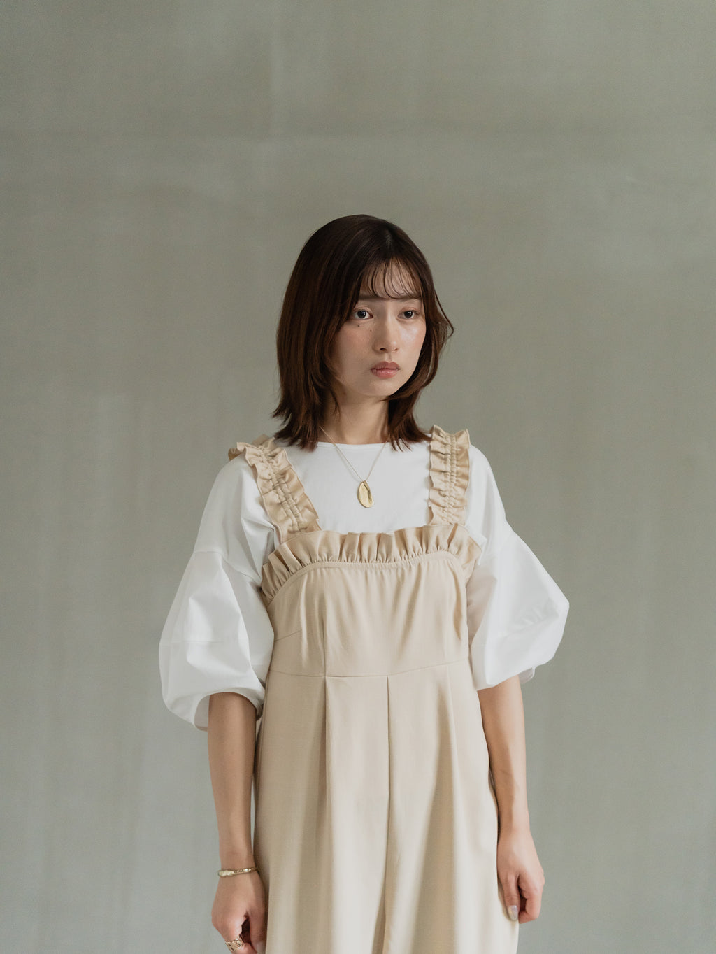 Back Tie Balloon Sleeve Tee