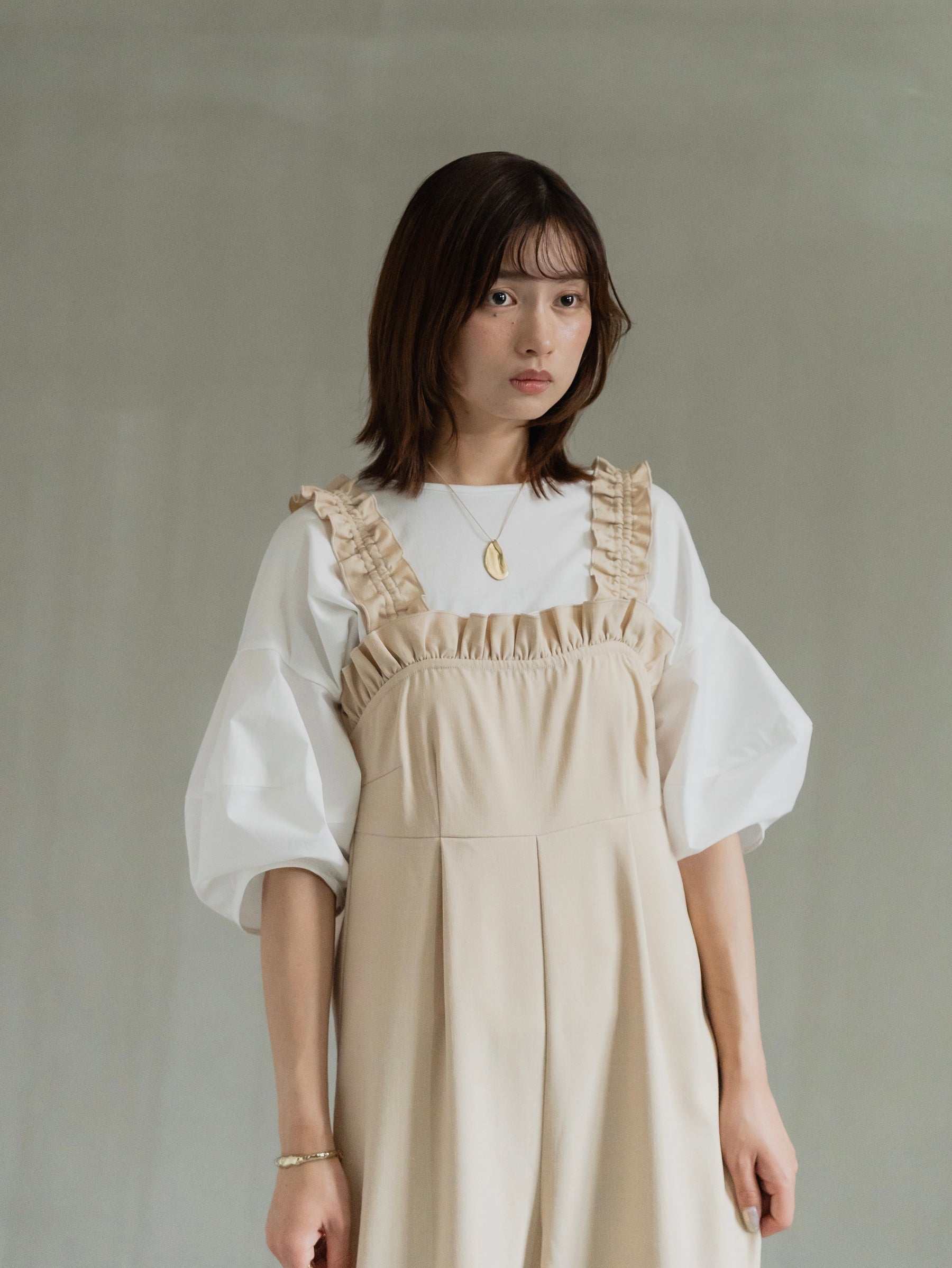 Frill Strap Wide Leg Salopette